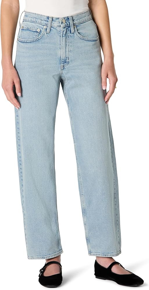 Amazon Essentials Womens Low Stretch High-Rise Barrel Leg Jeans | Amazon (US)