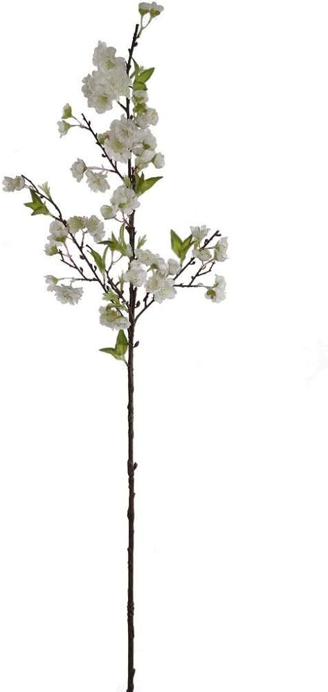 Larksilk 2 Silk Cherry Blossom Spray White 41" Realistic Blooms and Foliage Great Color Japanese ... | Amazon (US)