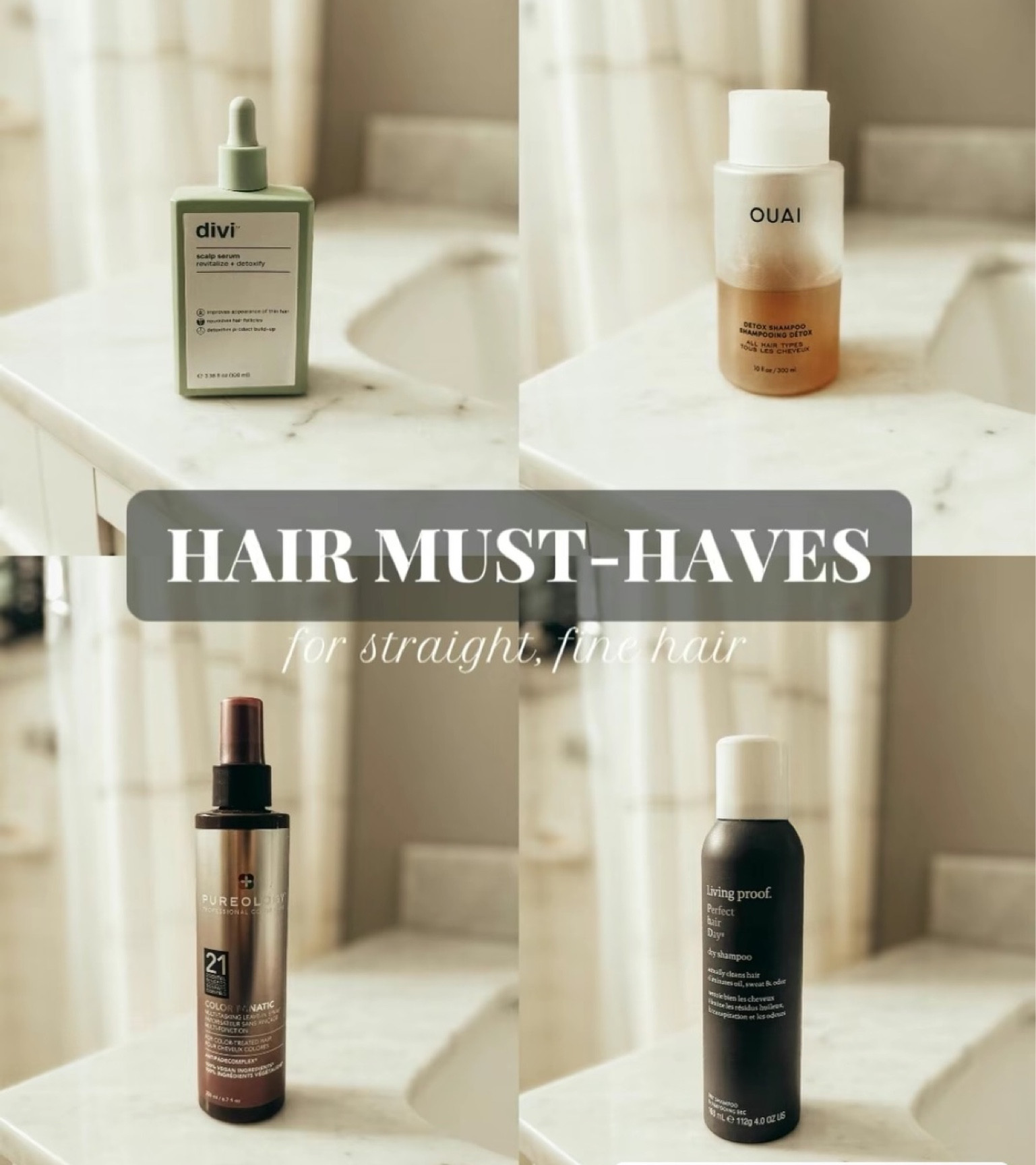 These are constant empties when it comes to my fine, straight/semi-wavy hair 💁🏼‍♀️
 💚 Divi Scalp Serum: (NOT part of the Sephora sale but still wonderful) having a healthy scalp has becoming increasingly important to me ever since having postpartum hair loss. I’ve tried other cheaper, drugstore scalp options and nothing beats how well Divi absorbs into my scalp with ZERO residue/oiliness. 
 🤎 Ouai Detox Shampoo: as a frequent dry shampoo user, I never realized how important it was to have a good clarifying shampoo. I use this shampoo once a week or so to help clear out any old buildup (which also helps with my scalp health!). A little goes a long way with this stuff!
 💜 Pureology Color Fanatic Multi-Tasking Leave-In Spray: this stuff is MAGIC and it smells heavenly. It detangles, protects hair from heat damage, and creates the most gorgeous shiny gloss post-styling. 
 🩶 Living Proof Dry Shampoo: this is a cult favorite for a reason. It’s the only dry shampoo that actually works for my more oily hair. Apply it the night before sleep for best results!
 #sephorasale2023 #hairroutine #haircareessentials #hairproducts #sephorafinds #ultahaul #beautyproducts #hairmusthaves #sephorafinds2023 

#LTKsalealert #LTKBeautySale #LTKbeauty