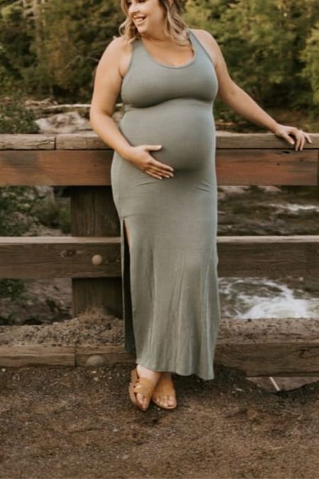 You will love this bump friendly maxi dress!

Bump friendly, maternity dress, green maternity dress, maternity dress with slit 

#LTKFind #LTKbump #LTKunder100