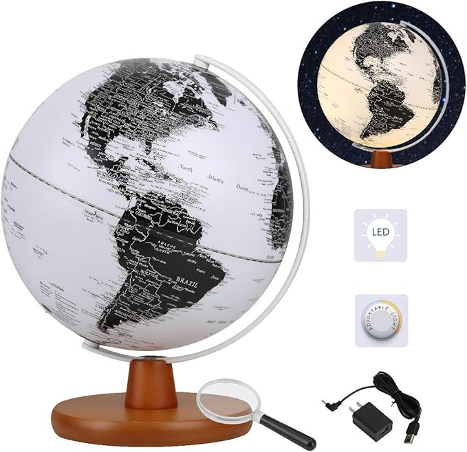 FUN GLOBE World Globe Desktop Education Geographic Interactive Earth Globes with LED for Kids & A... | Amazon (US)