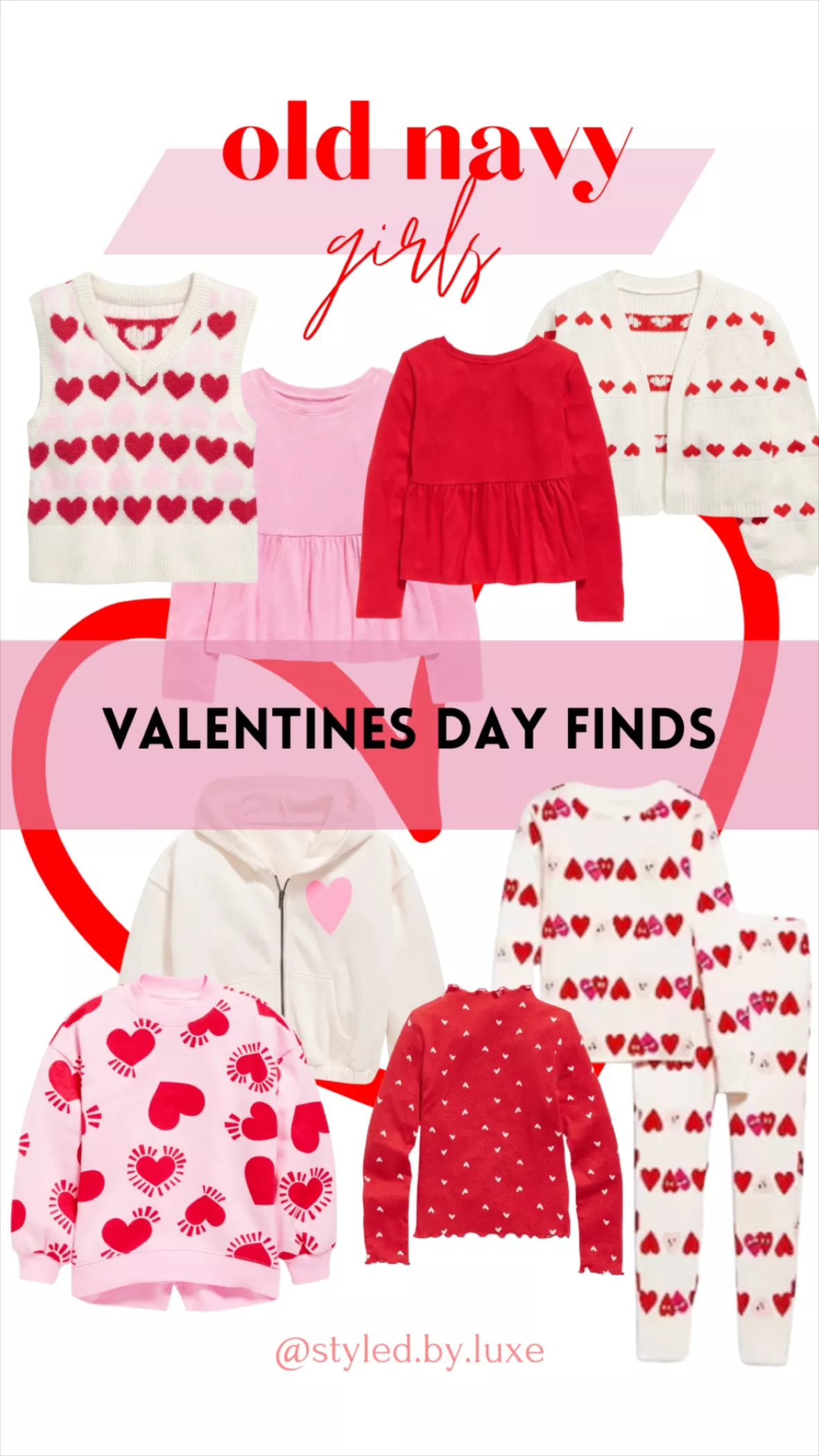 Girls Heart Print Knit Leggings - Valentine Cutie