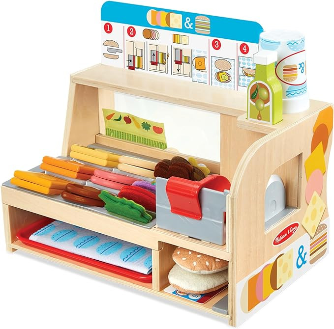 Melissa & Doug Sandwich Toy Shop - Wooden Play Food Sets for Children Kitchen Toys for Girls or B... | Amazon (UK)