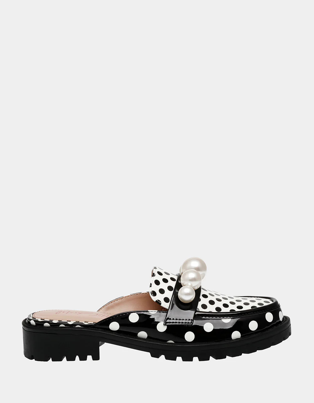 NORAH BLACK POLKA DOT Mule Loafer | Women's Loafers | Betsey Johnson