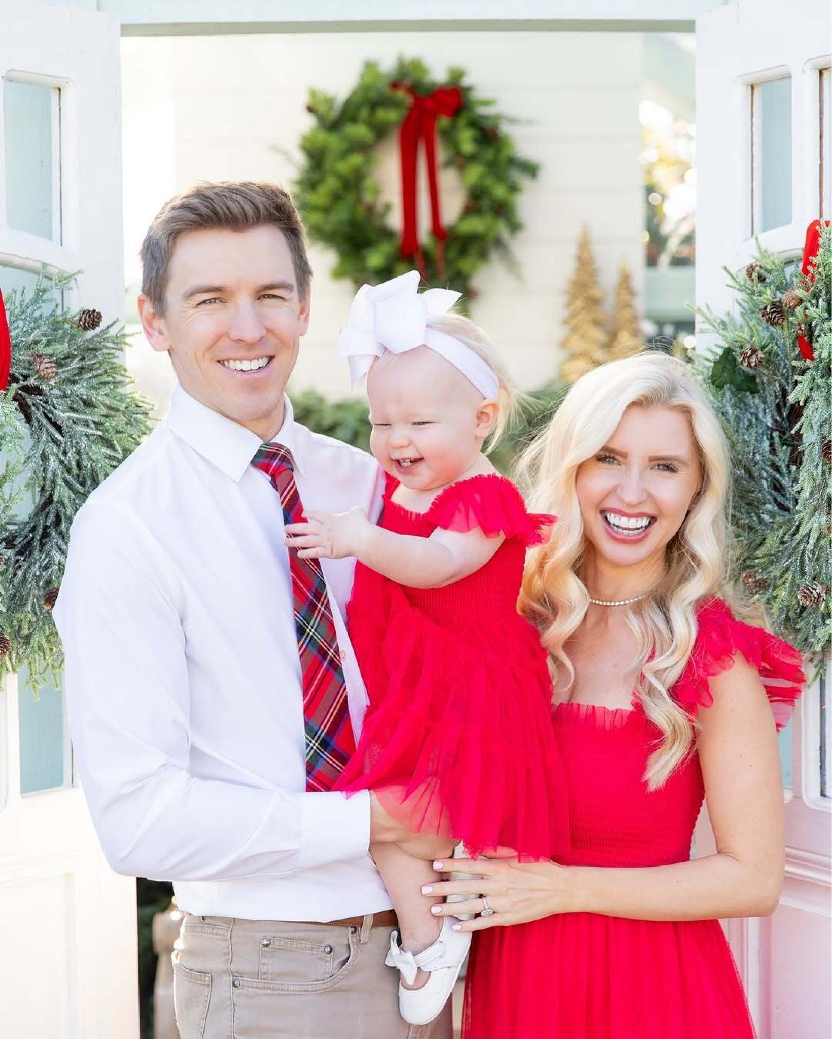 Merry Christmas from our little family to yours! We love you and hope you have a very merry Christmas! 🎁🎄  These red tulle dresses are the perfect mix of fun and flair! Love that they come in multiple colors and are super comfortable too. ❤️

#LTKStyleTip #LTKHoliday #LTKFamily