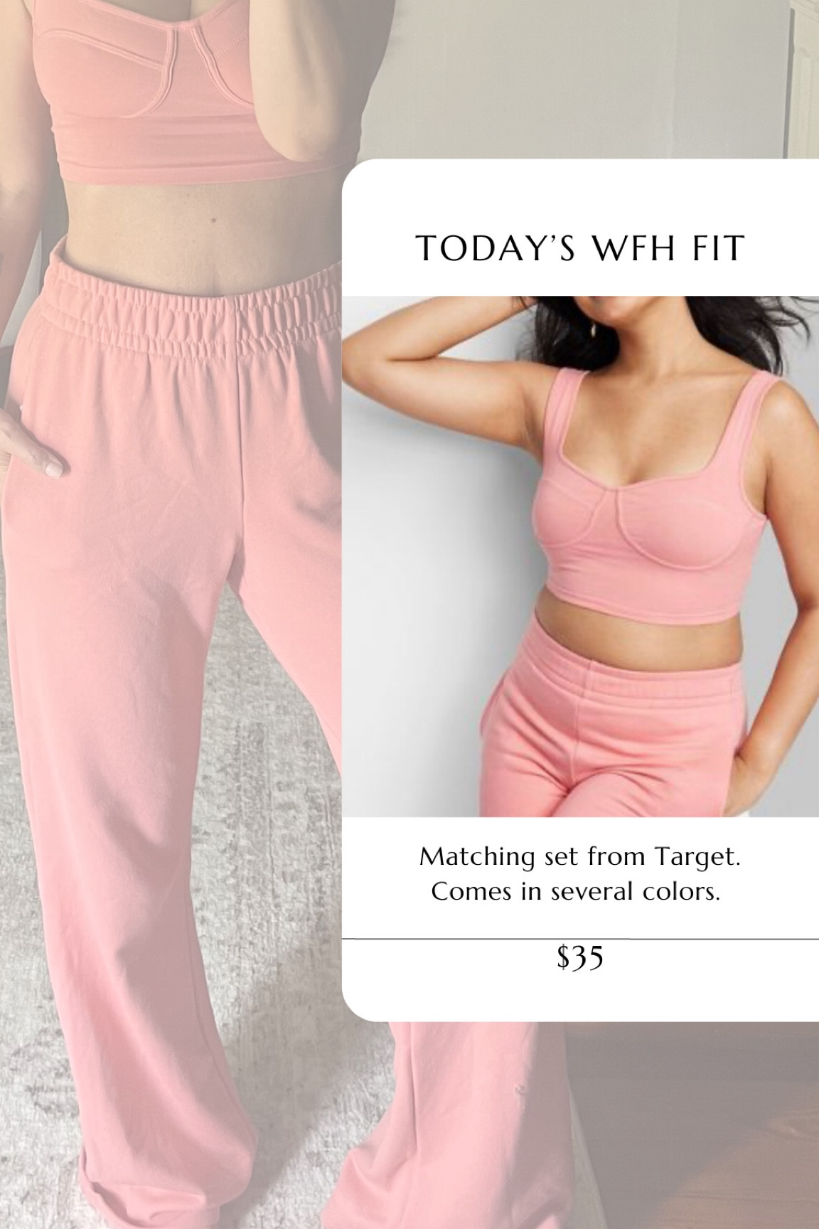 $35 lounge set💗 Available in several color options. Size up 1 in the pants for a more relaxed fit 


#LTKunder100 #LTKunder50 #LTKstyletip
