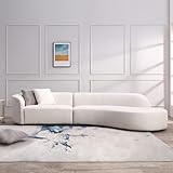 Acanva Luxury Modern Style Living Room Upholstery Curved Sofa with Chaise 2-Piece Set, Right Hand Fa | Amazon (US)
