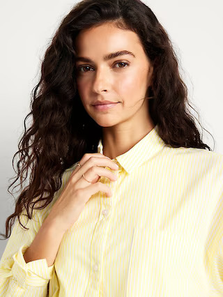 Oversized Button-Down Boyfriend Shirt | Old Navy (US)