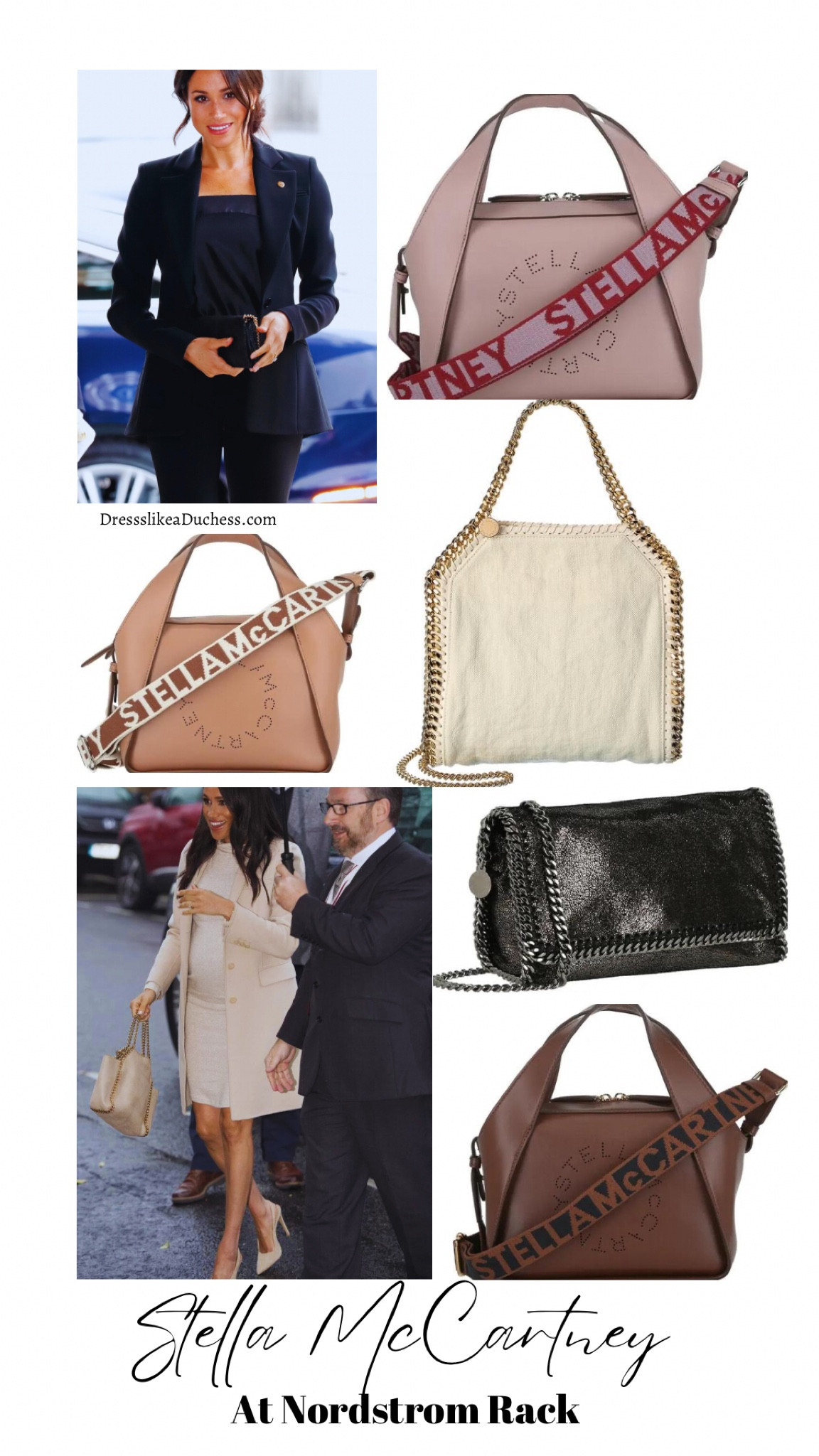 One of Meghan Markle’s favorite designer handbag brands Stella McCartney at Nordstrom rack 

#sale #bags #royal #designer 