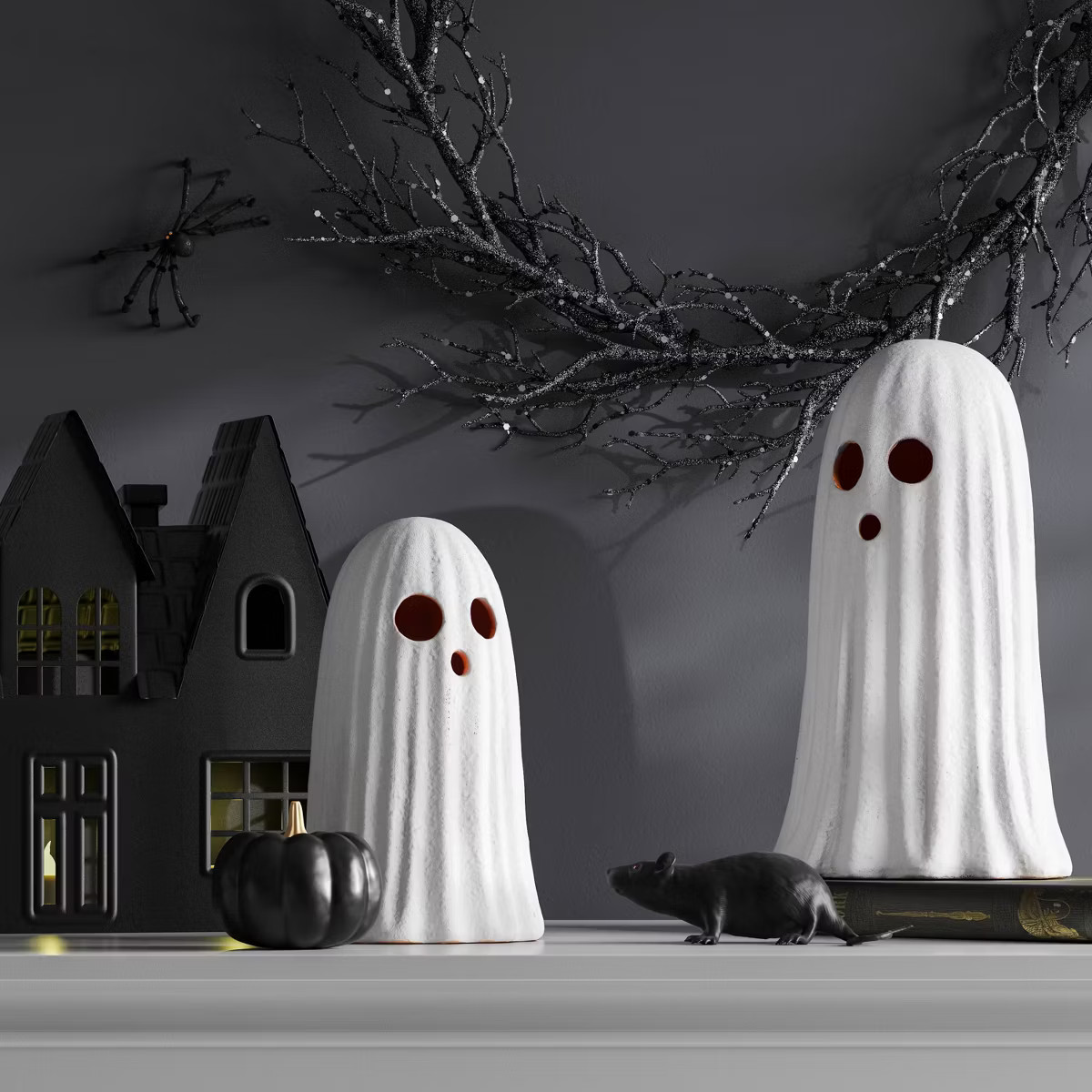 6.75" Small Textured Ghost Decorative Sculpture - Hyde and EEK! Boutique™ Matte White | Target