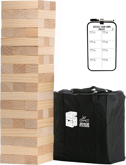 Medium Tower Game Wooden Stacking Games Outdoor Games for Adults and Family Lawn Games - Includes... | Amazon (US)