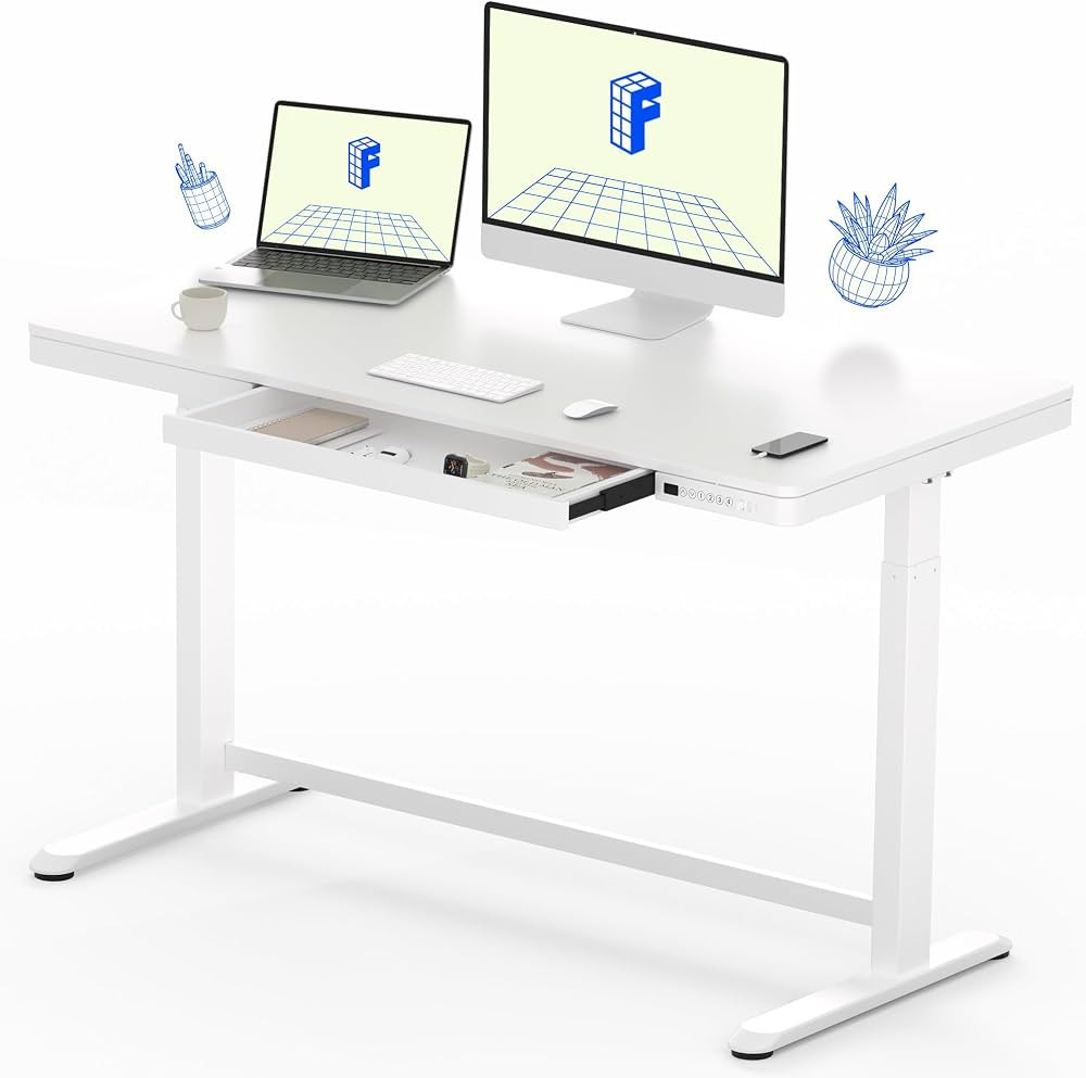 FLEXISPOT EW8 Comhar Electric Standing Desk with Drawers Charging USB A to C Port, Height Adjusta... | Amazon (US)