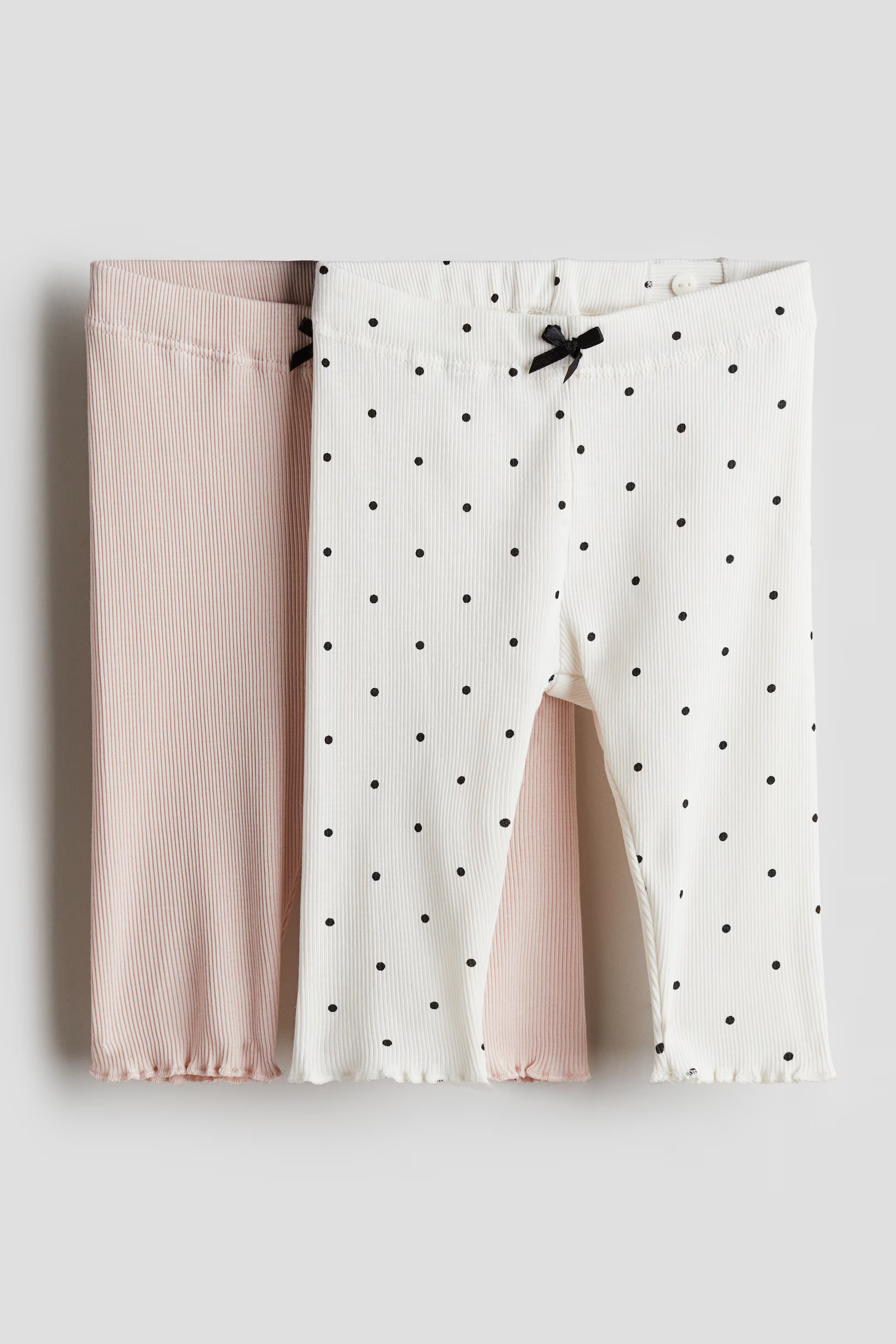 2-pack Ribbed Cotton Leggings | H&M (US + CA)