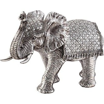 Studio 55D Walking Elephant 12 3/4" High Silver Statue | Target