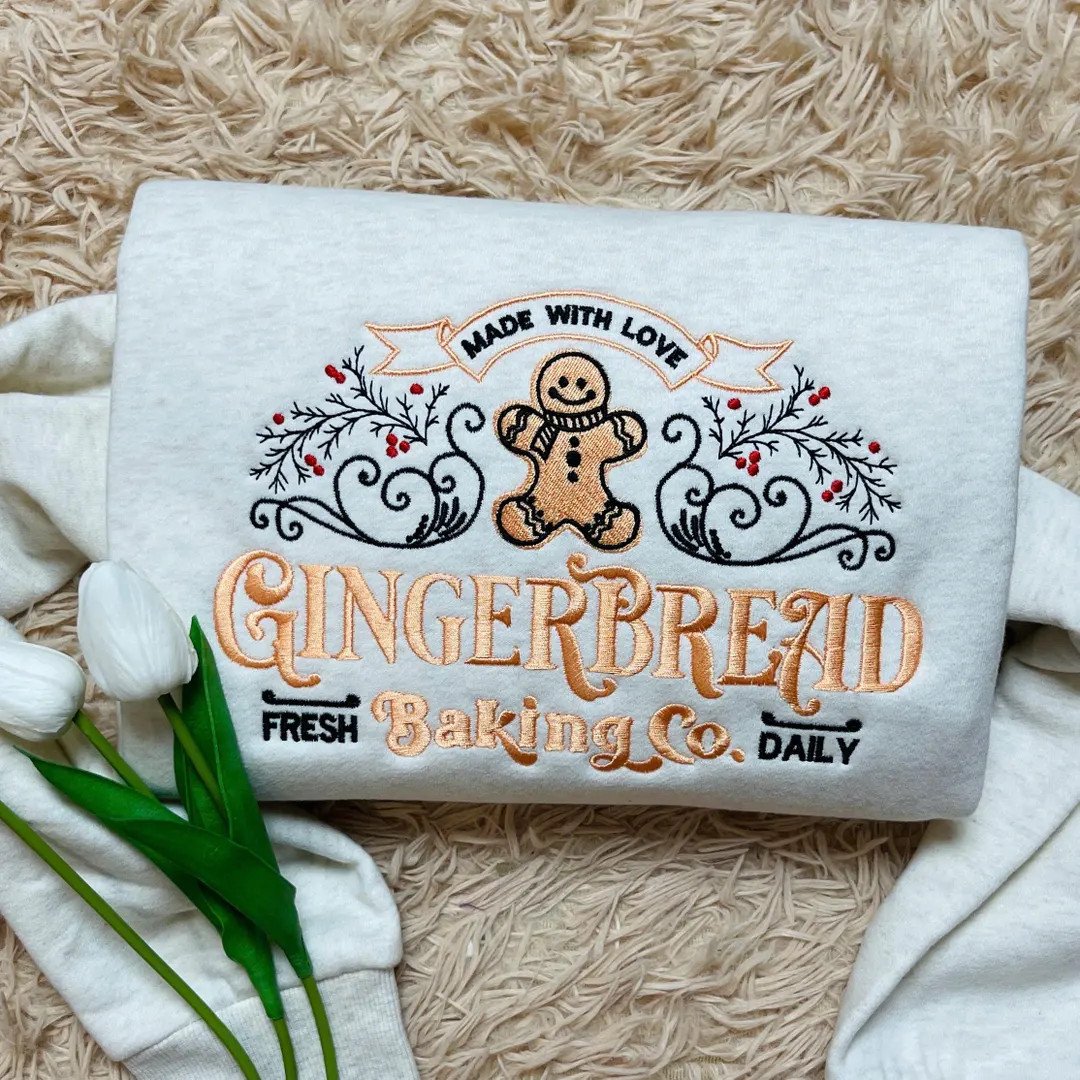 North Pole Gingerbread Embroidered Sweatshirt – Cozy Christmas Hoodie | Holiday Bakery Shirt | ... | Etsy (US)