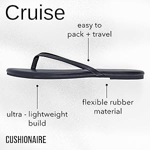 CUSHIONAIRE Cruise Women’s Minimalist Flip Flops – Ultra-Lightweight Summer Sandals with Non-... | Amazon (US)