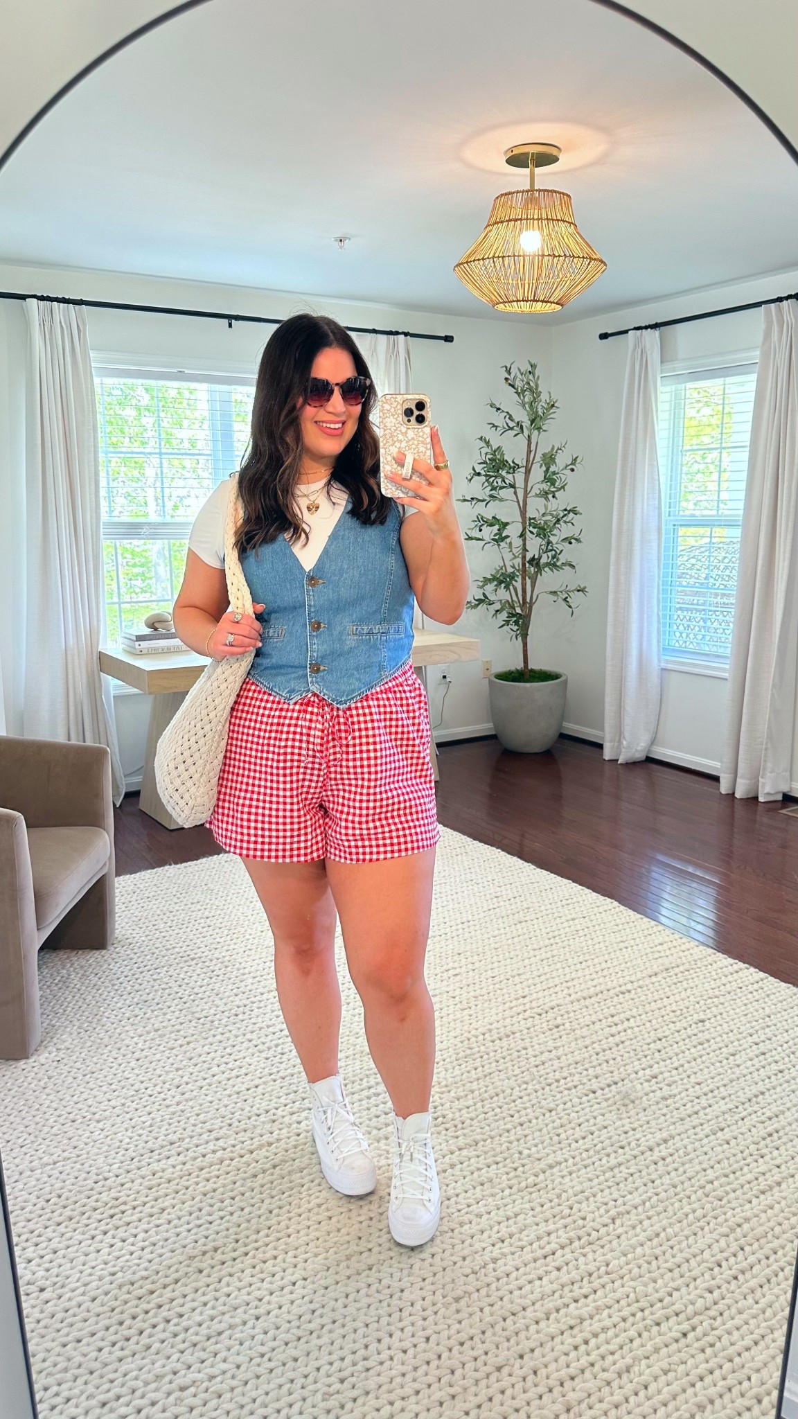 Recreating pinterest outfits as a size 12/14! I’ve had this outfit saved on Pinterest for some time now but I’ve been waiting to get my hands on these shorts and of course now they are sold out again 😭😭 adding some similar options for you! 

Shorts from abercrombie - xl 
White tee - large 
Denim Vest - large tall 
Bralette / panties - xl *use code KELLYELIZXSPANX to save at Spanx 

Pinterest inspired, Pinterest outfit, gingham shorts, Abercrombie style, abercrombie outfit, abercrombie, summer outfit, summer style, summer fashion, midsize, midsize outfit, midsize fashion, denim vest, converse 



#LTKFestival #LTKMidsize #LTKSeasonal