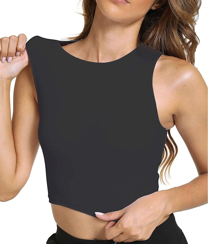 Sports Bras for Women Removable Padded Athletic Yoga Running Crop Tops Sleeveless Gym Workout Top... | Amazon (US)
