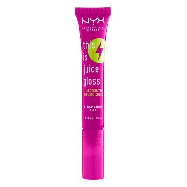 NYX Professional Makeup This Is Juice Gloss, Hydrating Lip Gloss , Strawberry Flex, 0.33 fl oz | Walmart (US)