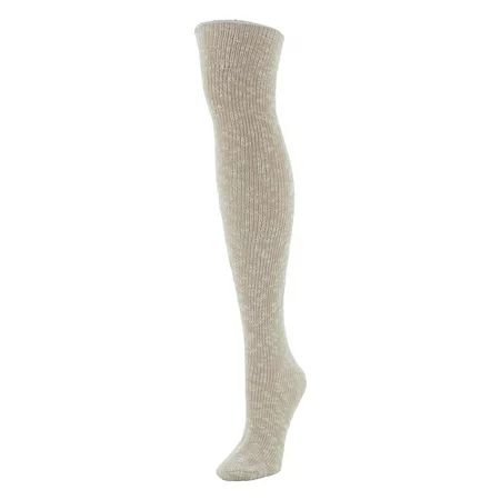 MeMoi Slub Over The Knee Socks One Size / Beige MF6 854 | Walmart (US)