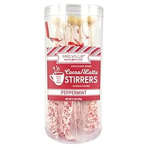 Melville Candy Gourmet Chocolate Stirrers - Naturally Flavored Stirrers for Beverages - Peppermin... | Amazon (US)