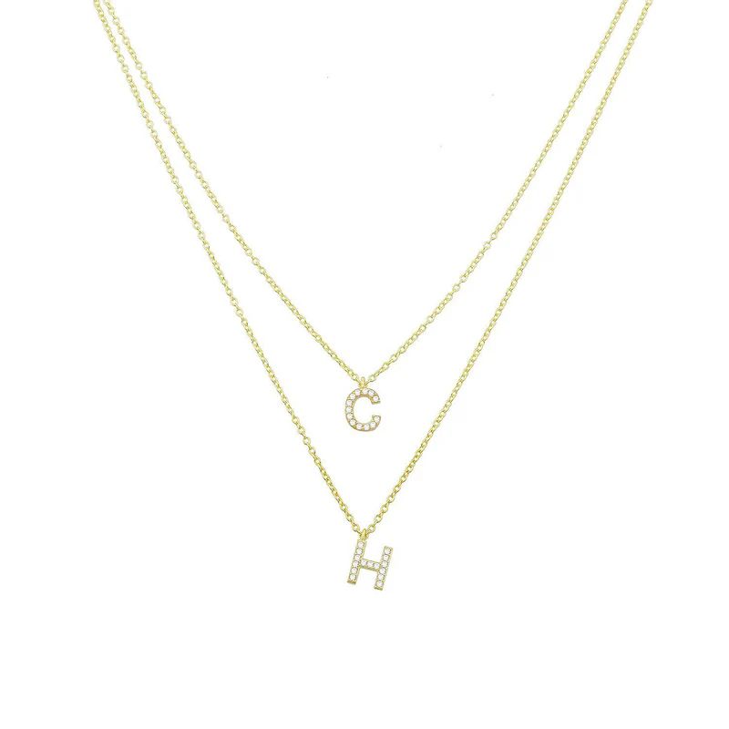 Custom Double or Triple Layered Initial Necklace | The Sis Kiss