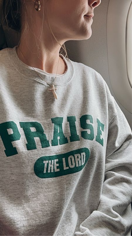 Praise the Lord crewneck & pearl cross necklace

#LTKSpringSale #LTKstyletip #LTKfindsunder50