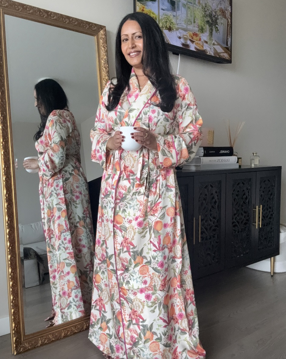 Slow mornings in Holland Cooper satin robe and oud rose candles🍊🌸

#LTKselfcare #LTKootd #LTKmorningroutine