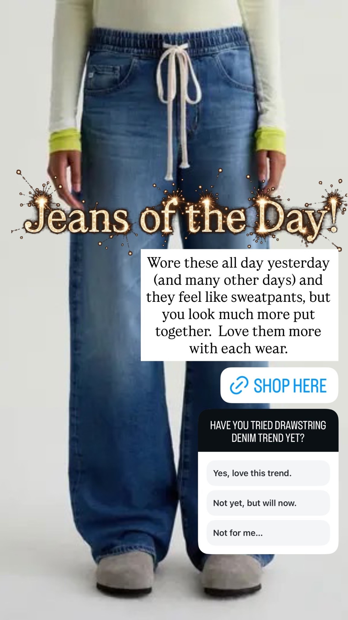 Wore these all day yesterday (and many other days) and they feel like sweatpants, but you look much more put together.  Love them more with each wear.