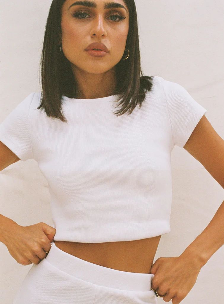 Classic Crop Tee White | Princess Polly US