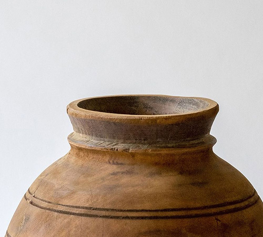 Mango Wood Urns - Set of 2 | Pottery Barn (US)