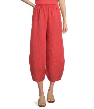 Bryn Walker Oliver Cross-Dyed Linen Lantern Leg Pull-On Coordinating Cropped Pants | Dillard's | Dillard's