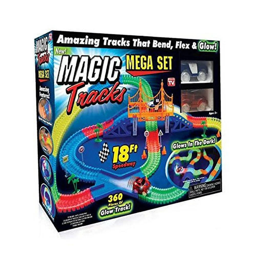 Magic Tracks Mega Set with 18ft Racetrack with 2 Race Cars As Seen on TV | Walmart (US)