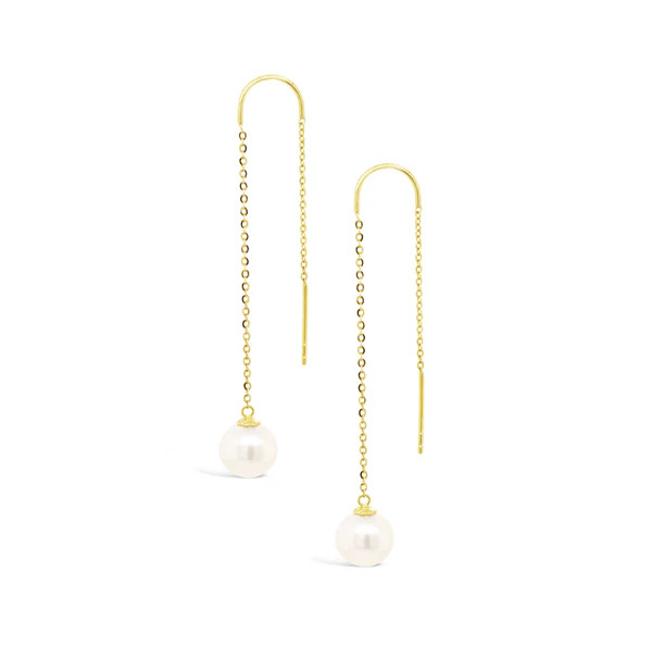 Oh So Fine Drop Pearl Earring 18ct | Olivia & Pearl