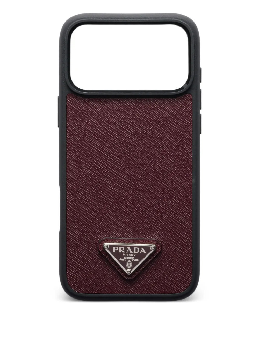 Prada triangle-logo leather iPhone 17 Pro Max case - Red | Farfetch Global