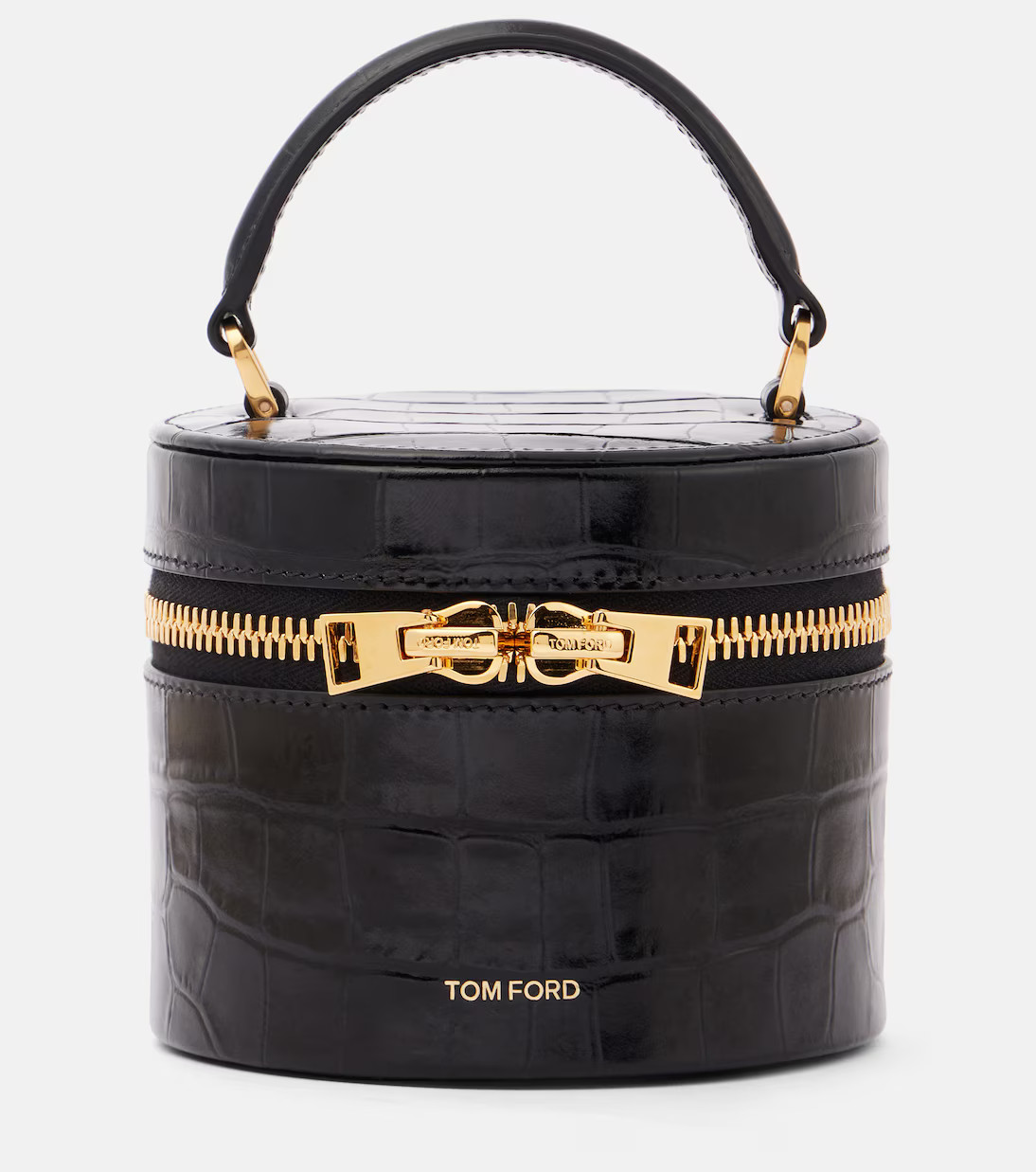 Audrey Mini croc-effect leather vanity bag | Mytheresa (US/CA)