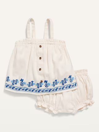 Sleeveless Button-Front Top and Bloomers Set for Baby | Old Navy (US)