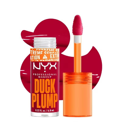 NYX Professional Makeup Duck Plump High Pigment Plumping Lip Gloss - Hall Of Flame - 0.23 fl oz | Target