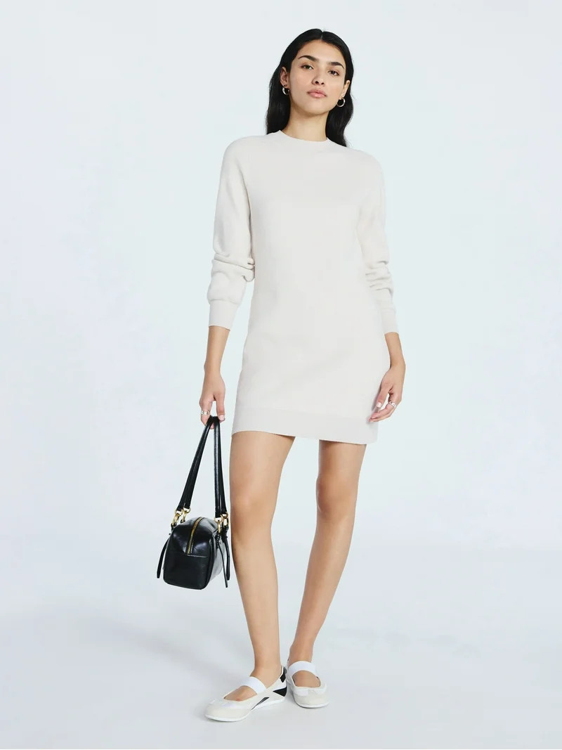 Scoop Women's Saddle Sweater Dress with Long Sleeves, Sizes XS-XXL | Walmart (US)