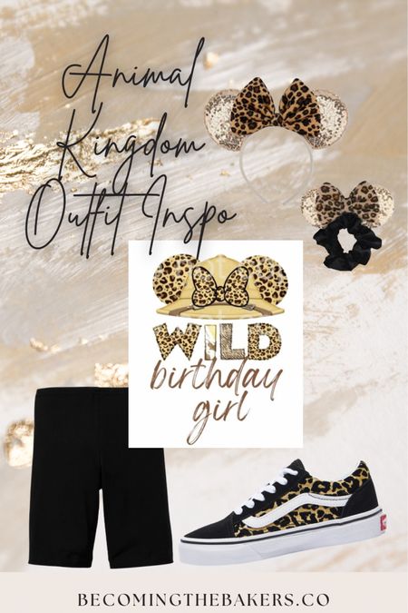 Disney World Animal Kingdom Outfit inspiration for girls. Cheetah print custom birthday shirt, Mickey ears and shoes. 

#LTKstyletip #LTKsalealert #LTKkids