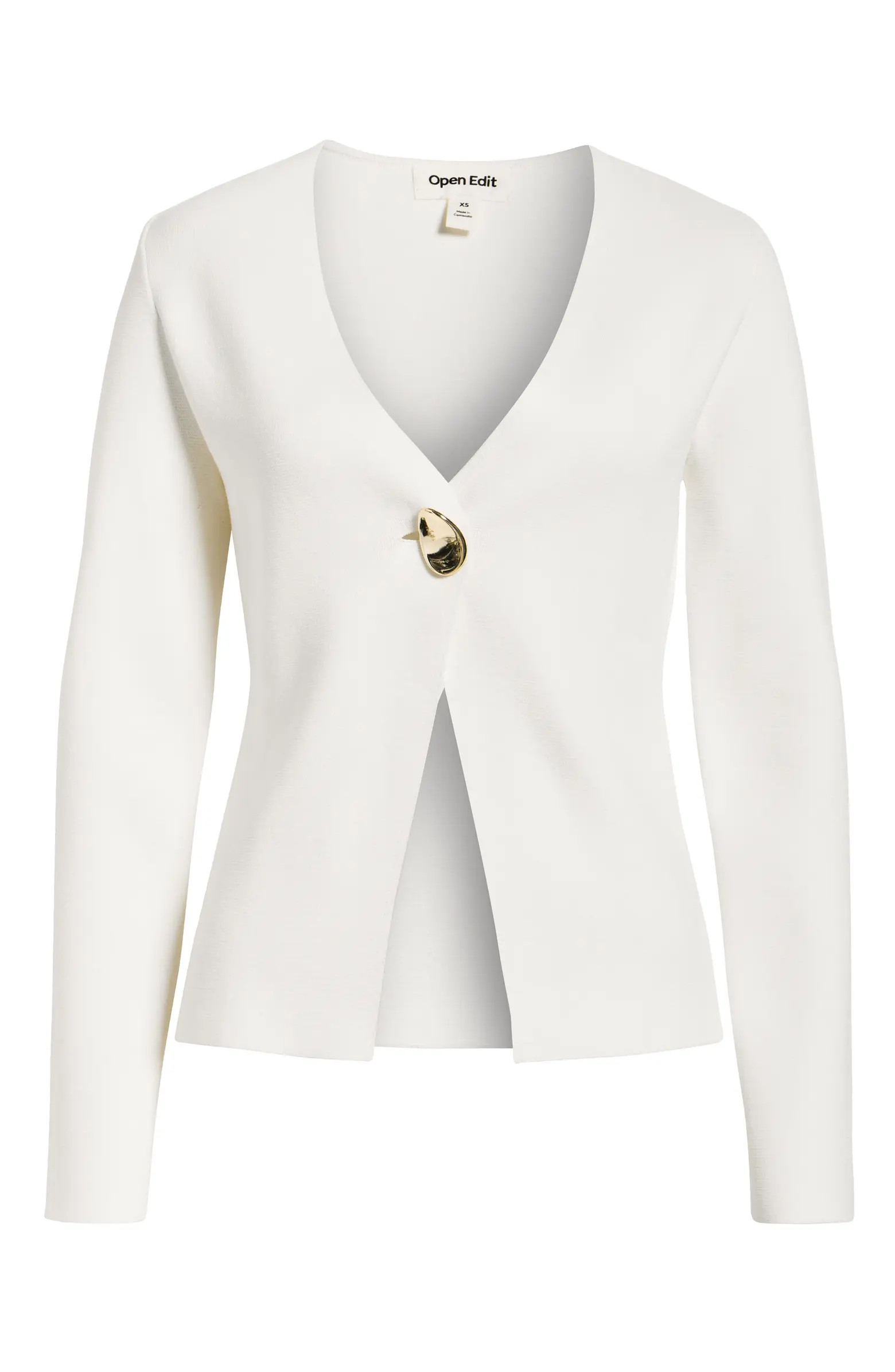 Structured One-Button Cardigan | Nordstrom