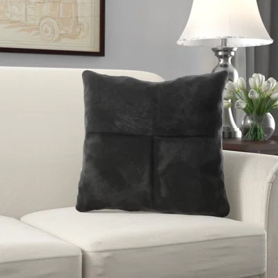 Rizo Cow Hide Throw Pillow Charlton Home® | Wayfair North America
