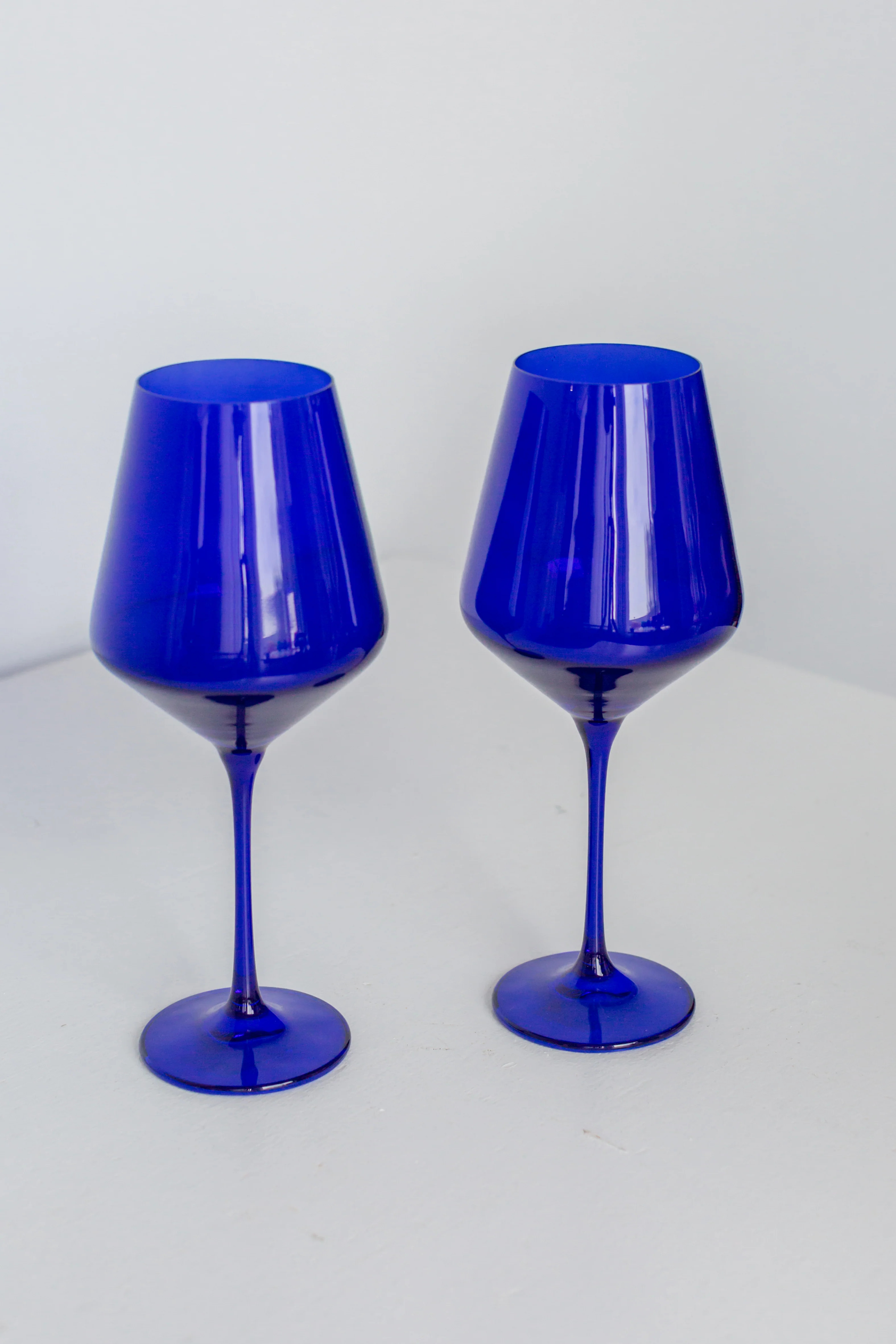 Estelle Colored Wine Stemware - Set of 2 {Royal Blue} | Estelle Colored Glass