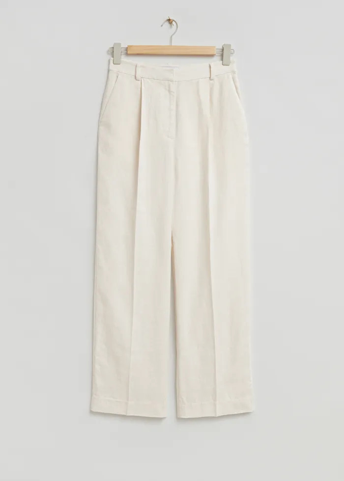 Wide-Leg High-Waist Pleated Trousers | & Other Stories (EU + UK)