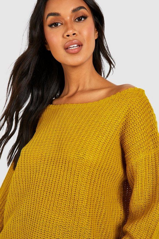 Slash Neck Sweater | Boohoo.com (US & CA)