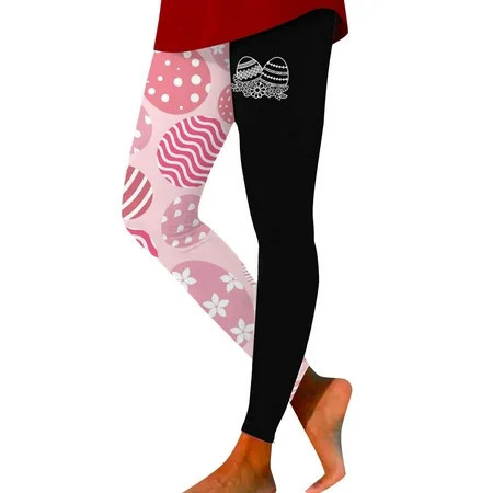 Warehouse Sale Clearance Ladies Easter Bunny Egg Print Tight Low Rise Leggings | Walmart (US)