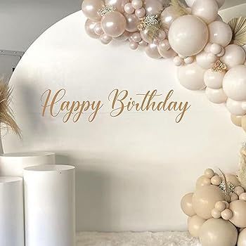 ZAIBIANHAO Happy Birthday Decal for Balloon Arch,Balloon Arch Backdrop Decorations,Happy Birthday... | Amazon (US)