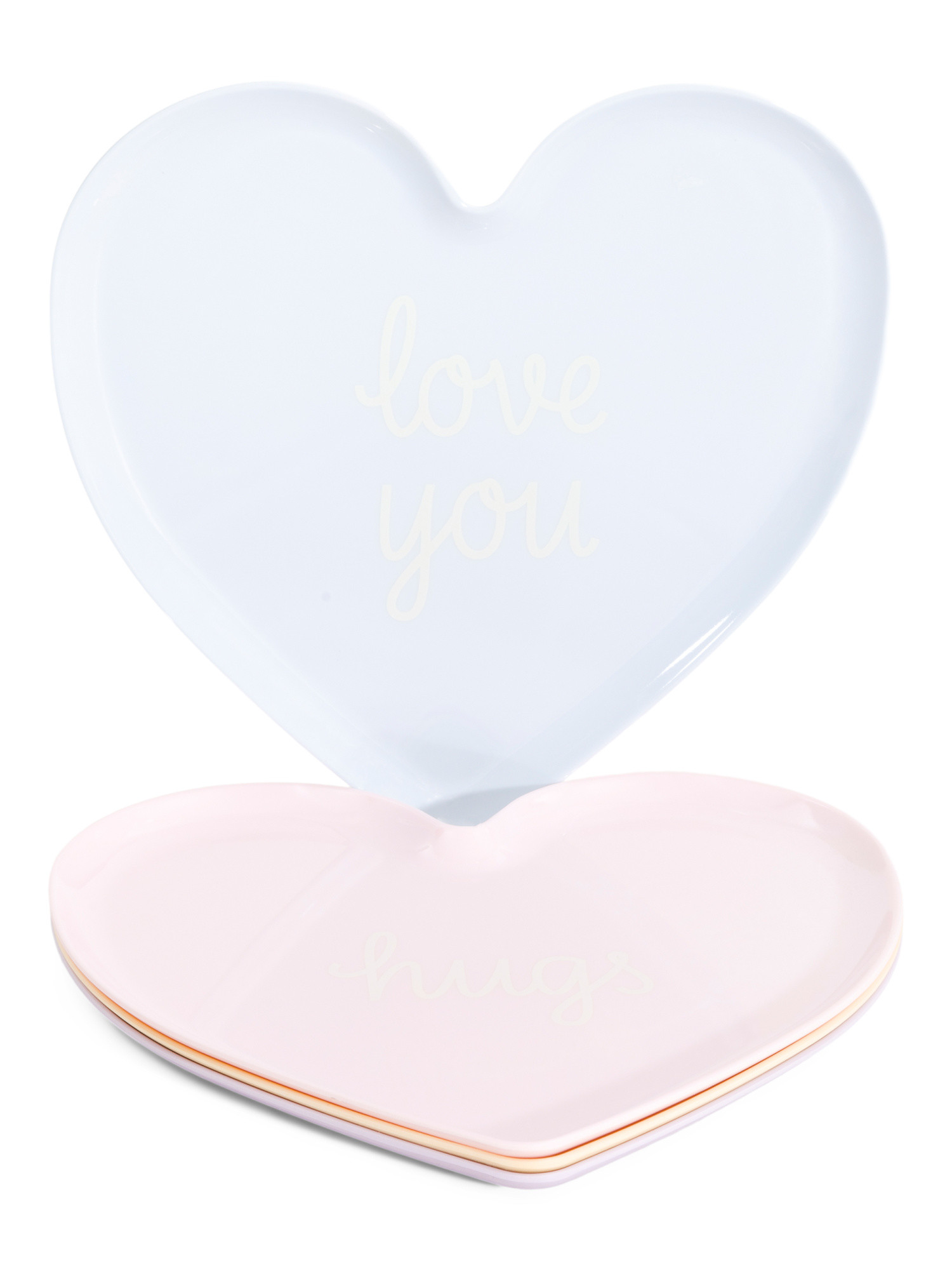 Set Of 4 Melamine Heart Appetizer Plates | TJ Maxx