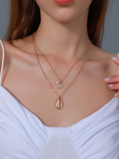Shell Pendant Necklace | SHEIN