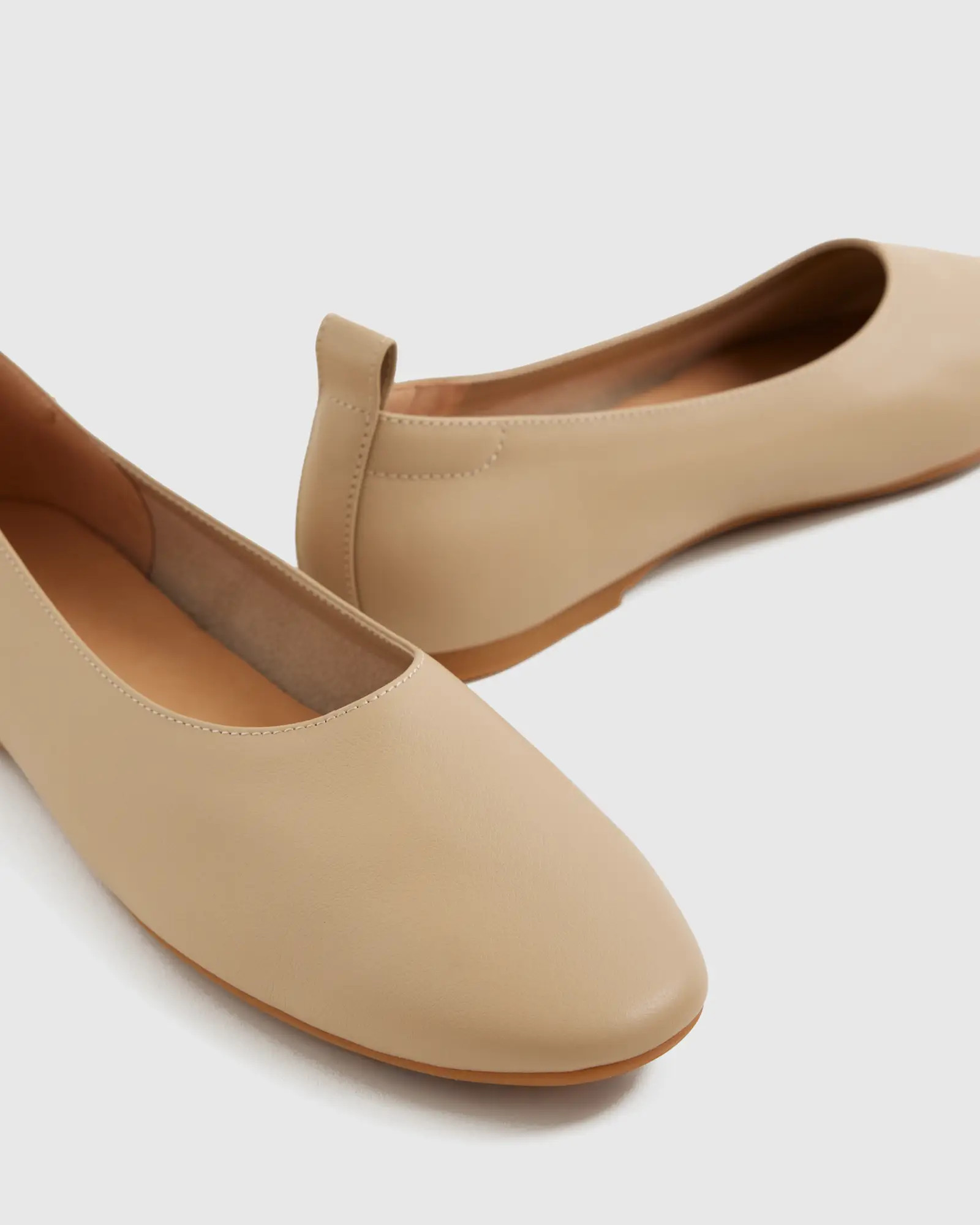 Italian Leather Glove Ballet Flats in Shell Pink | Quince